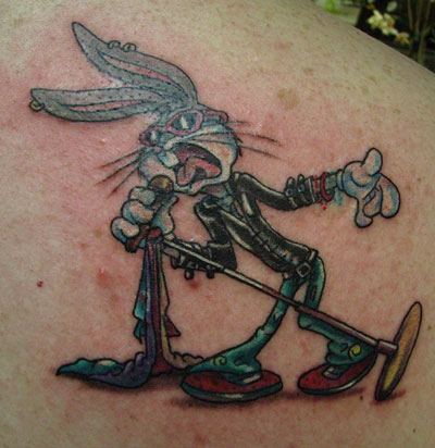  pic of a tattoo I designed of Bugs Bunny for a guy named Jason Harrison.